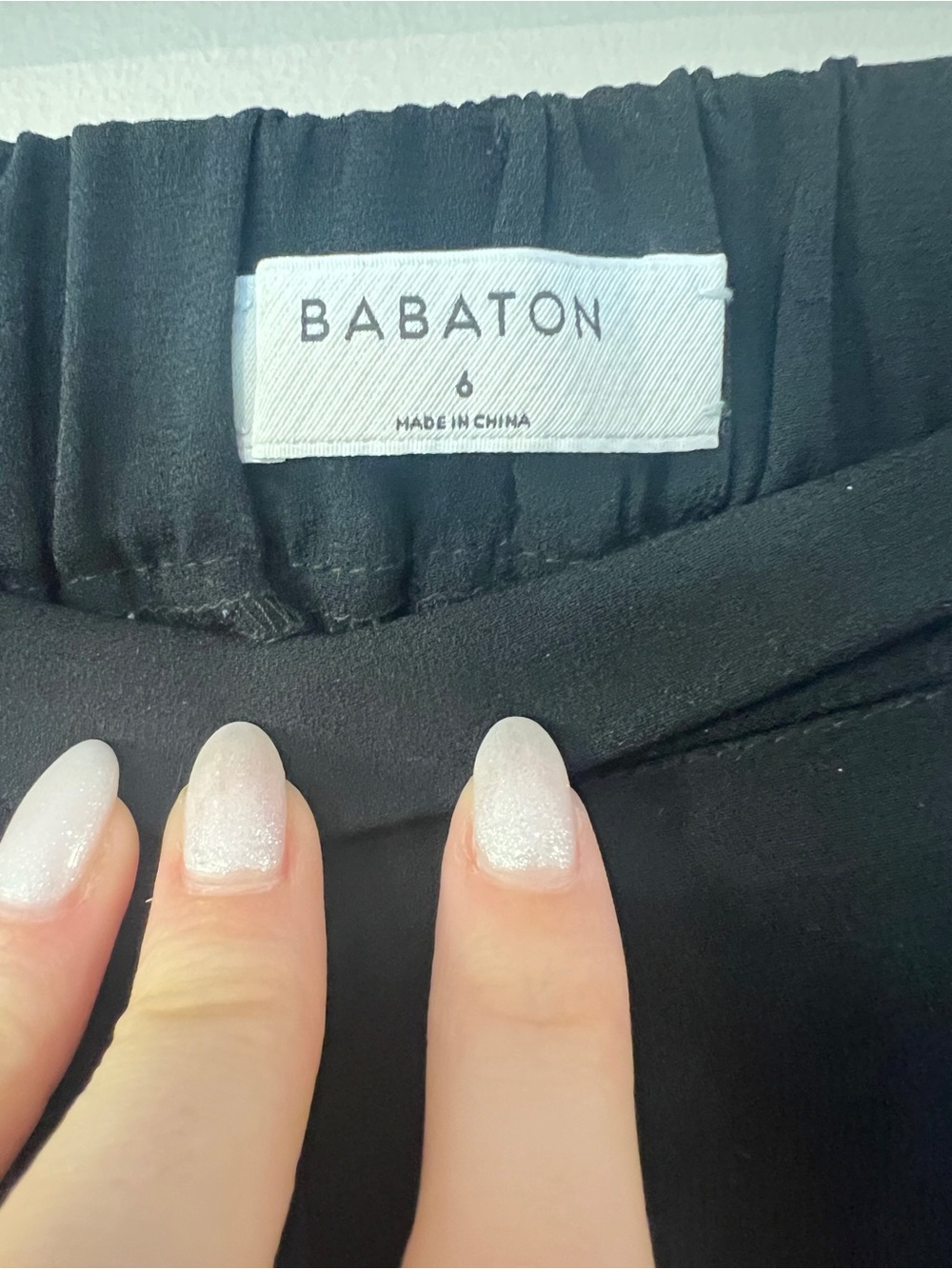 Babaton Black Cropped Pull-On Dress Pants Size 6 - Picture 4 of 6